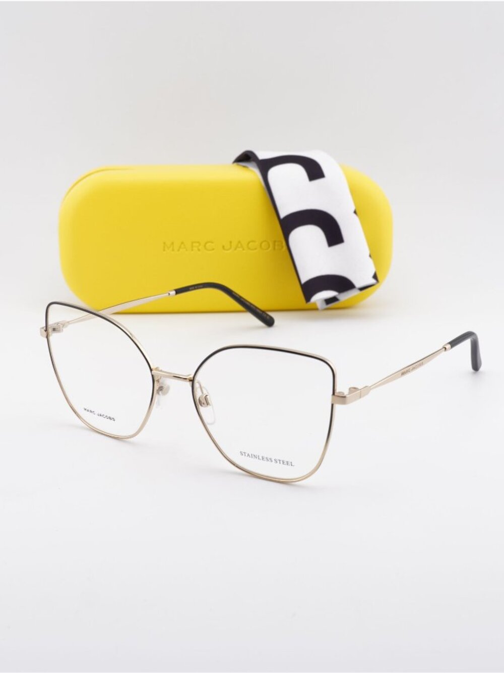 Marc Jacobs MARC 704 02M2 00 Cat Eye Eyeglasses 56mm - Black Gold